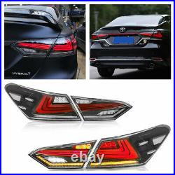 Clear LED Tail Lights For 2018-2020 Toyota Camry Rear Replacement Lamps Assembly