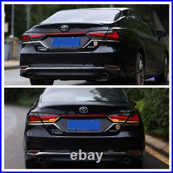 Clear LED Tail Lights For 2018-2020 Toyota Camry Rear Replacement Lamps Assembly