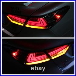 Clear LED Tail Lights For 2018-2020 Toyota Camry Rear Replacement Lamps Assembly