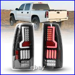 Clear LED Tail Lights for 1999-2006 Chevy Silverado 99-2002 GMC Sierra 1500 2500