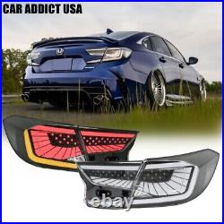 Clear Lens LED Tail Lights for 2018-2022 Honda Accord Sedan 10th Gen Rear Lights