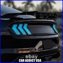 Clear Lens RGB LED Tail Lights For 2015-2023 Ford Mustang S550 Rear Light 1 Pair