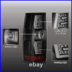 Clear Sequential For 2007-2014 Chevy Suburban Tahoe LED Tail Lights Brake Rear