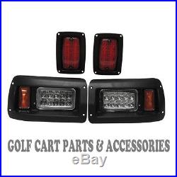 Club Car DS Golf Cart LED Headlight & Tail Light Kit 1993-UP Gas and Elec Models