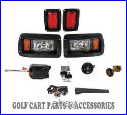 Club Car DS Golf Cart LED Headlight & Tail Light Kit Deluxe Street Package