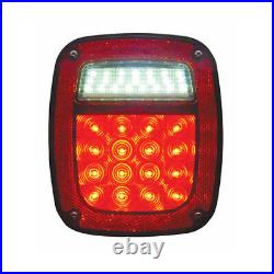 Combo Red 16 LED Truck Stop Turn Tail Lights / White 22 LED Reverse Lights