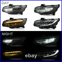 Customized LED Headlights with DRL Sequential Turn Signal For 16-18 Honda Civic
