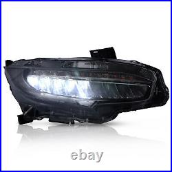 Customized LED Headlights with DRL Sequential Turn Signal For 16-18 Honda Civic
