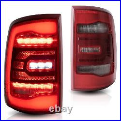 Customized Red Clear Full LED Tail Lights For 10-18 Dodge Ram 1500 Ram 2500 3500