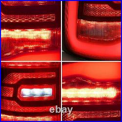 Customized Red Clear Full LED Tail Lights For 10-18 Dodge Ram 1500 Ram 2500 3500