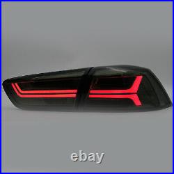 Customized SMOKED LED Tail Lights with Sequential Turn Sig. For 08-17 Lancer
