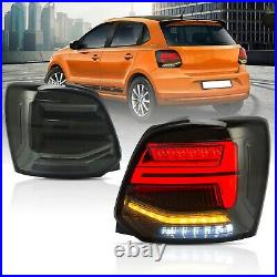 Customized SMOKED LED Tail Lights with sequential For VW 2011-2017 Polo TSI GTS