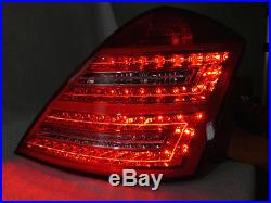 Depo Facelift Look 07-09 Mercedes Benz W221 S Class Red / Clear Led Tail Light