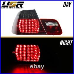 DEPO M3 Red/Smoke LED Rear 4PCS Tail Lights For 2000-2003 BMW E46 2 Door Coupe