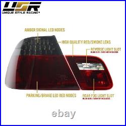 DEPO M3 Red/Smoke LED Rear 4PCS Tail Lights For 2000-2003 BMW E46 2 Door Coupe