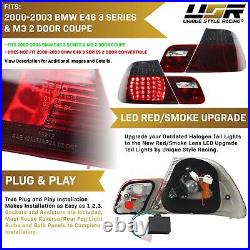 DEPO M3 Red/Smoke LED Rear 4PCS Tail Lights For 2000-2003 BMW E46 2 Door Coupe