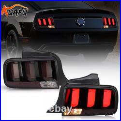 DOT For 2005-2009 Ford Mustang Smoked LED Tube Signal Tail Lights Brake Lamps
