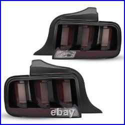 DOT For 2005-2009 Ford Mustang Smoked LED Tube Signal Tail Lights Brake Lamps