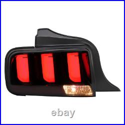 DOT For 2005-2009 Ford Mustang Smoked LED Tube Signal Tail Lights Brake Lamps