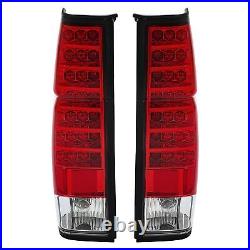 DOT Red Clear Lens LED Back Tail Lights Pair For Nissan D21 Hardbody 1986-1997