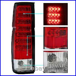 DOT Red Clear Lens LED Back Tail Lights Pair For Nissan D21 Hardbody 1986-1997