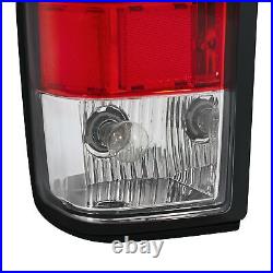 DOT Red Clear Lens LED Back Tail Lights Pair For Nissan D21 Hardbody 1986-1997