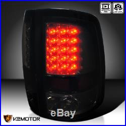 Dark Smoke 09-17 Ram 1500 2500 3500 Glossy Black Brake Lamps LED Tail Lights