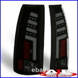 Dark Smoke Tube LED Tail Lights Lamps For 1988-1998 Chevy C10 C1500 K1500 C/K