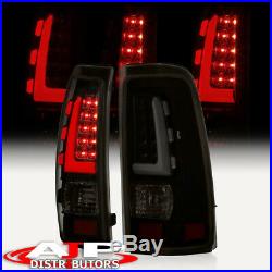 Dark Smoked Tube LED Tail Lights Lamps Left+Right For 1999-2006 Silverado Sierra