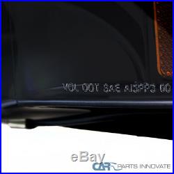 Dodge 02-05 Ram Glossy Black Halo Projector Headlights+Black LED Rear Tail Lamps