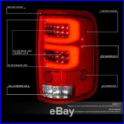 Dual Led C-tube Barfor 04-08 Ford F150 Lobo Tail Light Rear Brake Lamps Red