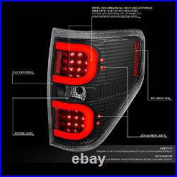 Dual Led C-tube Barfor 09-14 Ford F150 Black Housing Tail Light Brake Lamps