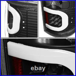 Dual Led C-tube Barfor 09-14 Ford F150 Black Housing Tail Light Brake Lamps