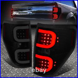 Dual Led C-tube Barfor 09-14 Ford F150 Tinted Housing Tail Light Brake Lamps