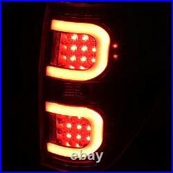 Dual Led C-tube Barfor 09-14 Ford F150 Tinted Housing Tail Light Brake Lamps