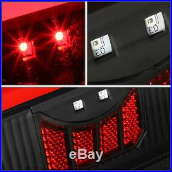 Dual Led Red C-shapefor 90-97 Ford F150 F250 F350 Tail Light Brake Lamp Black