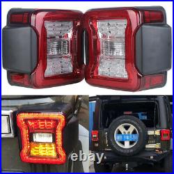 EURO For JK 2007 2008 2009 2010-2017 LED Taillights Rear Brake Turn Signals Lamp