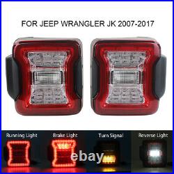 EURO For JK 2007 2008 2009 2010-2017 LED Taillights Rear Brake Turn Signals Lamp