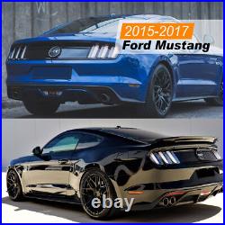 EURO Style LED Sequential Tail Lights For 15-23 Ford Mustang Black Smoke 1 Pair
