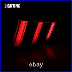 EURO Style LED Sequential Tail Lights For 15-23 Ford Mustang Black Smoke 1 Pair