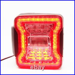 EU Pair Red Rear LED Brake Tail Lights Reverse Lamps For Jeep Wrangler JK 07-17