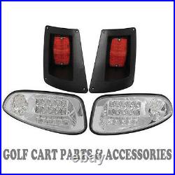 EZGO RXV Golf Cart LED Headlight & Tail light Kit 2008-15 Gas and Electric