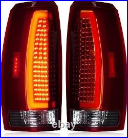 Escalade Ext 2007 2013 Tail Lights Left + Right Led Running Red Lens