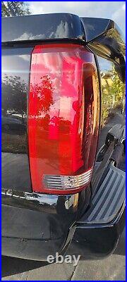 Escalade Ext 2007 2013 Tail Lights Left + Right Led Running Red Lens
