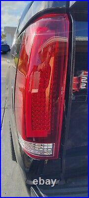 Escalade Ext 2007 2013 Tail Lights Left + Right Led Running Red Lens