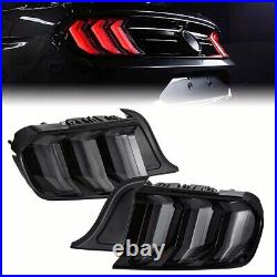 Euro Style Smoke For 2015-2022 Ford Mustang LED Sequential Signal Tail Lights