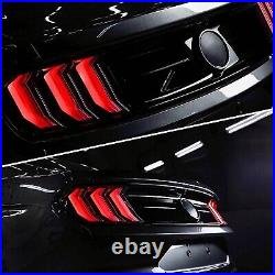 Euro Style Smoke For 2015-2022 Ford Mustang LED Sequential Signal Tail Lights