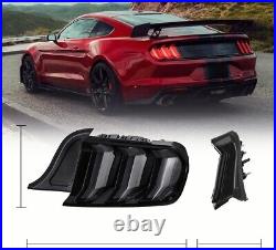 Euro Style Smoke For 2015-2022 Ford Mustang LED Sequential Signal Tail Lights