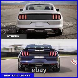 Euro Style Smoke For 2015-2022 Ford Mustang LED Sequential Signal Tail Lights