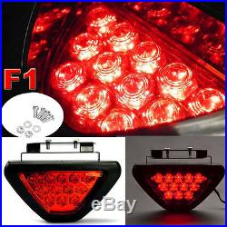 F1 style 12 LED Rear Tail Brake Stop Light 3rd Red Strobe safety Fog Lamp Bumper